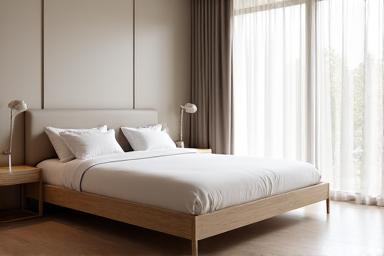 미니멀리스트 킹사이즈 침대 프레임