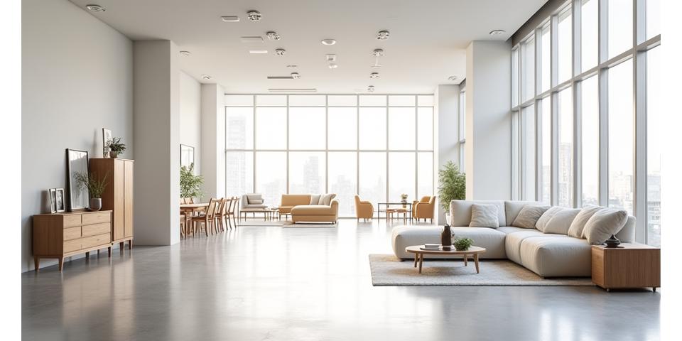 자연 채광이 가득한 가구누리 쇼룸 인테리어